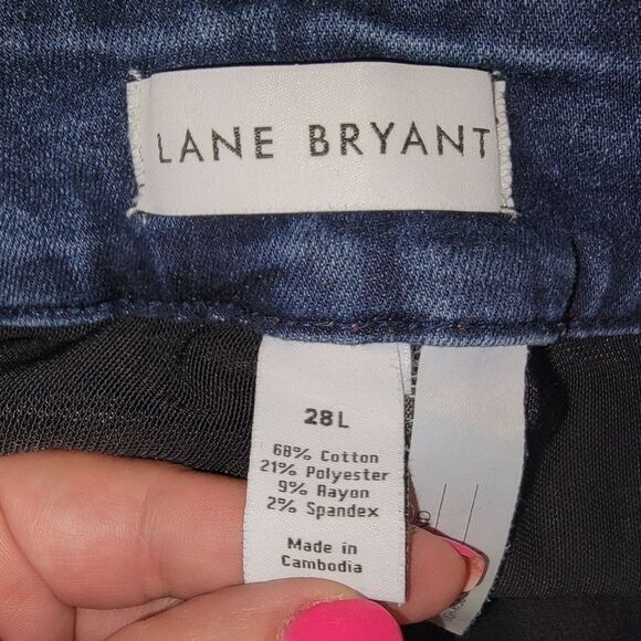 Lane Bryant high-rise straight tighter tummy denim jeans size 28L/Tall - Picture 3 of 4